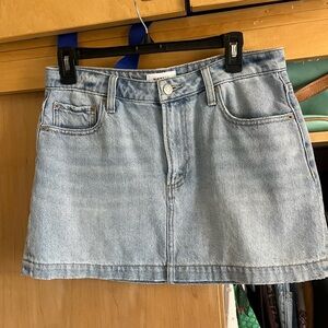 Pistola Light Blue Mini Skirt